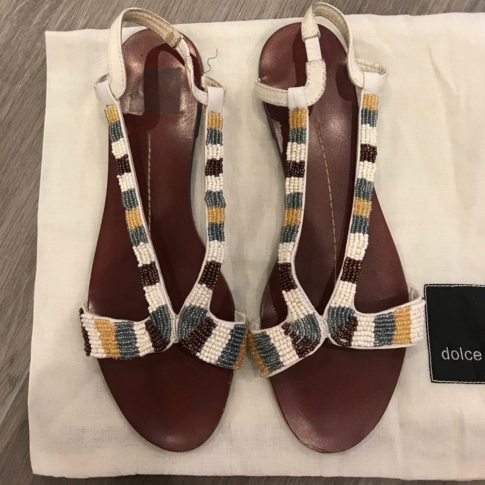 dolce vita Boho Beaded Sandals - Size 7